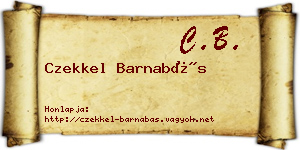 Czekkel Barnabás névjegykártya