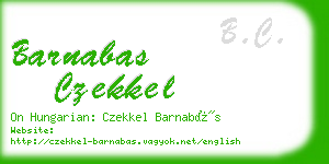 barnabas czekkel business card